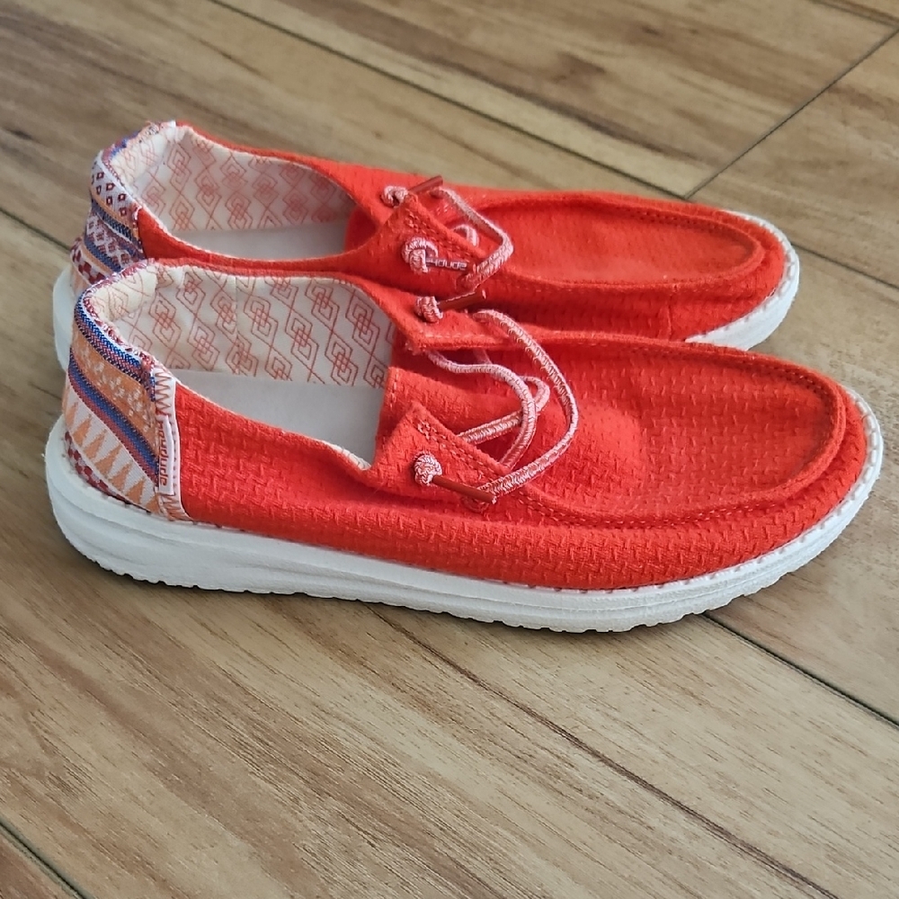 Hey Dude Women's Red Sneakers